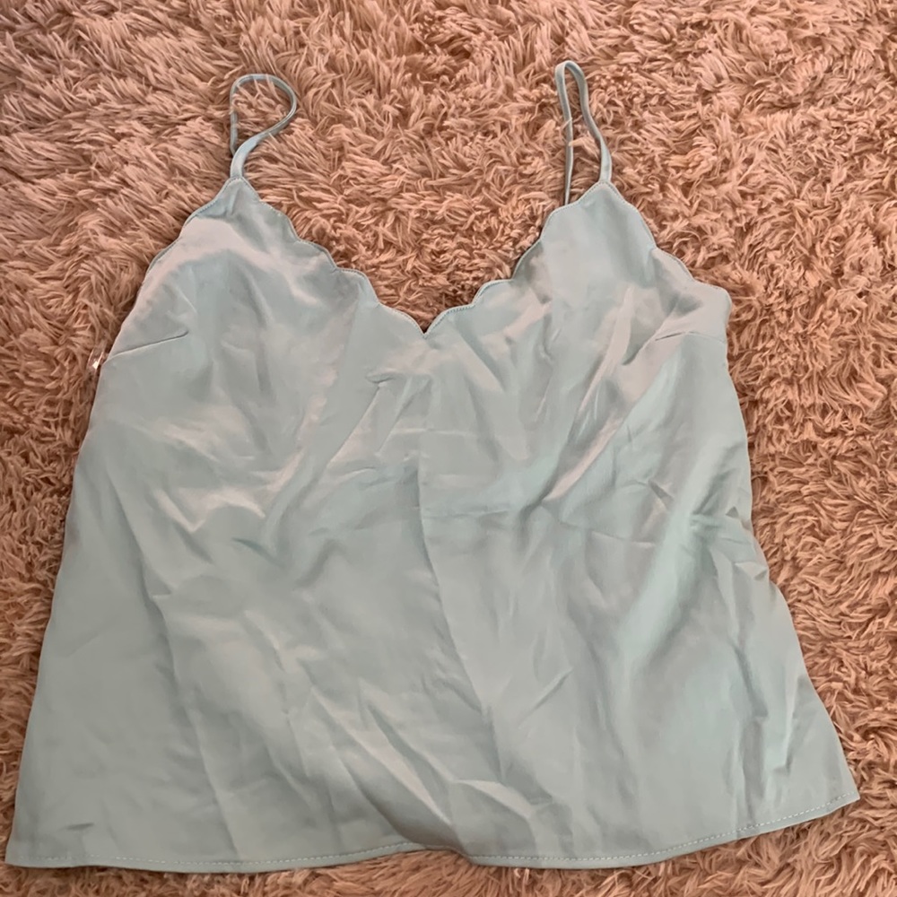 Light blue satin cami